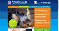 Desktop Screenshot of paradisedoggrooming.com